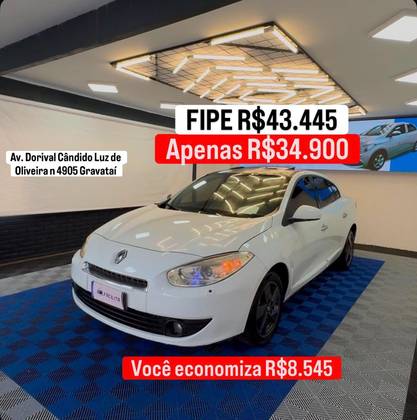 RENAULT FLUENCE 2.0 PRIVILÉGE 16V FLEX 4P AUTOMÁTICO RENAULT FLUENCE 2.0 PRIVILÉGE 16V FLEX 4P AUTOMÁTICO